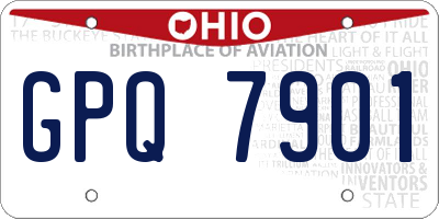 OH license plate GPQ7901