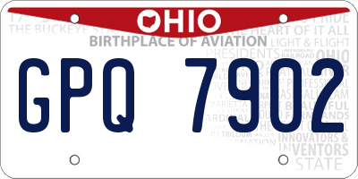 OH license plate GPQ7902
