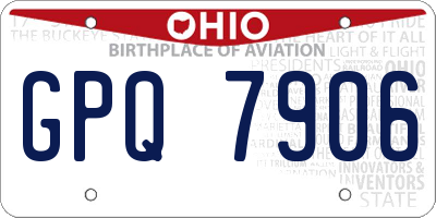 OH license plate GPQ7906