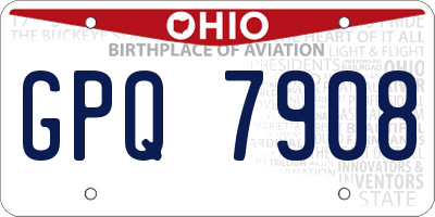 OH license plate GPQ7908