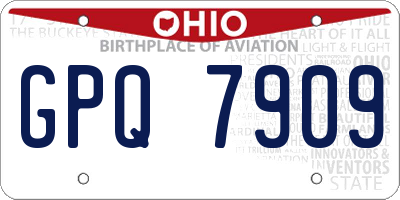 OH license plate GPQ7909