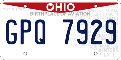 OH license plate GPQ7929