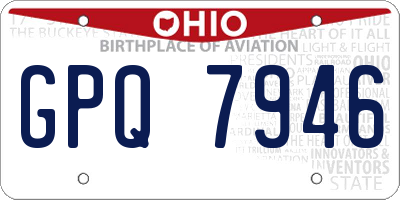 OH license plate GPQ7946