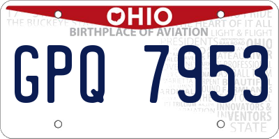 OH license plate GPQ7953
