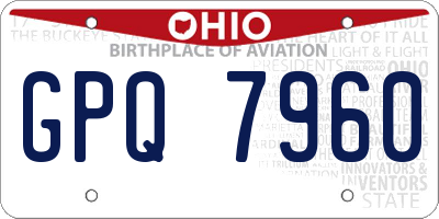OH license plate GPQ7960