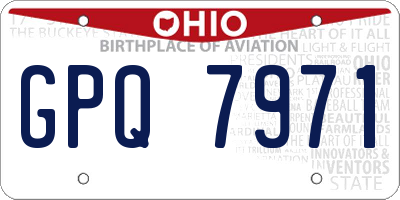 OH license plate GPQ7971