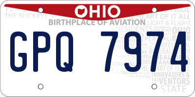 OH license plate GPQ7974