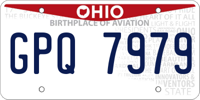 OH license plate GPQ7979