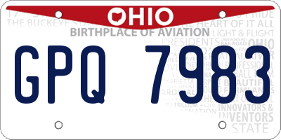 OH license plate GPQ7983