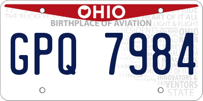 OH license plate GPQ7984