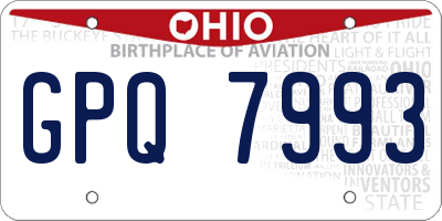 OH license plate GPQ7993