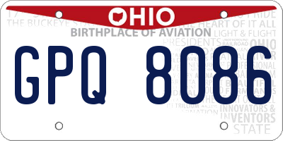 OH license plate GPQ8086