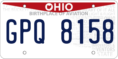 OH license plate GPQ8158