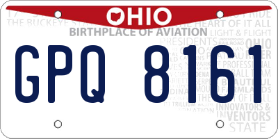 OH license plate GPQ8161
