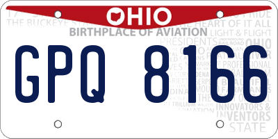 OH license plate GPQ8166
