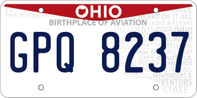 OH license plate GPQ8237