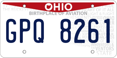 OH license plate GPQ8261