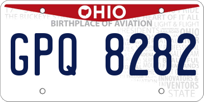 OH license plate GPQ8282