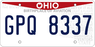 OH license plate GPQ8337
