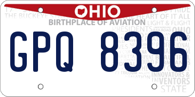 OH license plate GPQ8396