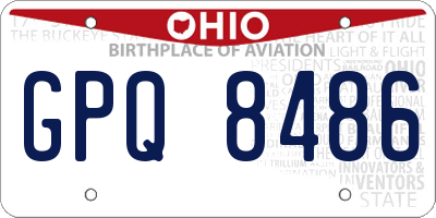 OH license plate GPQ8486