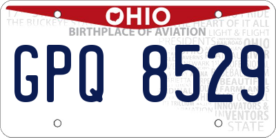 OH license plate GPQ8529