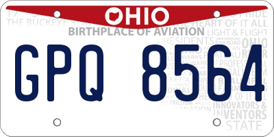 OH license plate GPQ8564