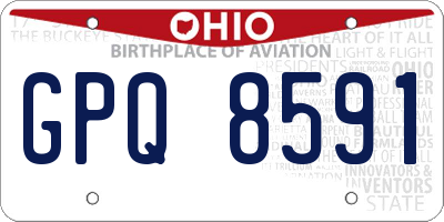 OH license plate GPQ8591