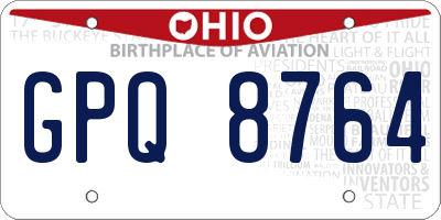 OH license plate GPQ8764