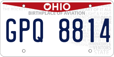 OH license plate GPQ8814