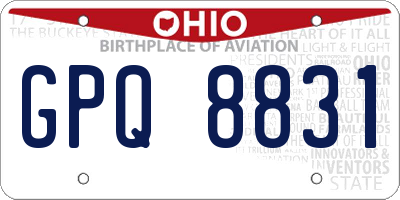 OH license plate GPQ8831