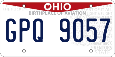 OH license plate GPQ9057