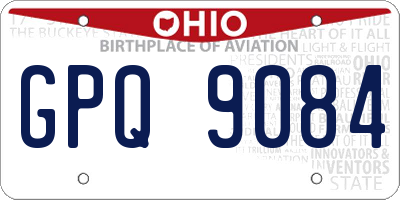 OH license plate GPQ9084