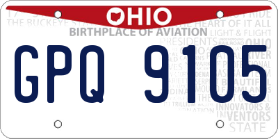 OH license plate GPQ9105