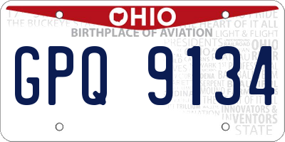 OH license plate GPQ9134