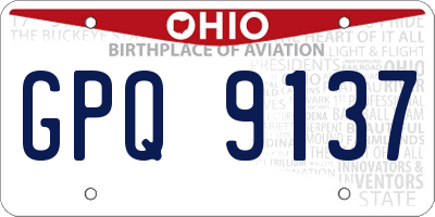 OH license plate GPQ9137