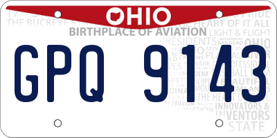 OH license plate GPQ9143