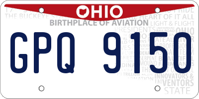OH license plate GPQ9150