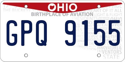 OH license plate GPQ9155