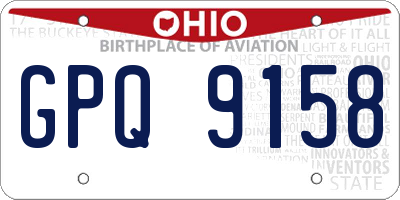 OH license plate GPQ9158