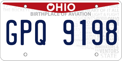 OH license plate GPQ9198