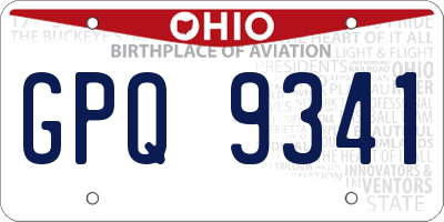OH license plate GPQ9341