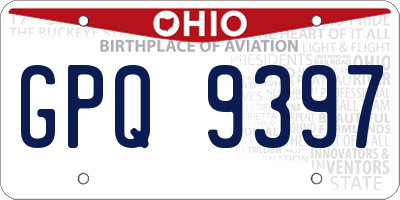 OH license plate GPQ9397