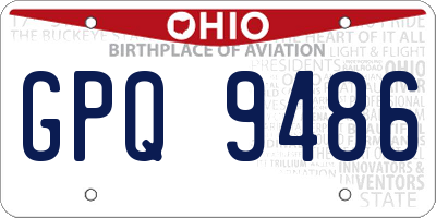 OH license plate GPQ9486