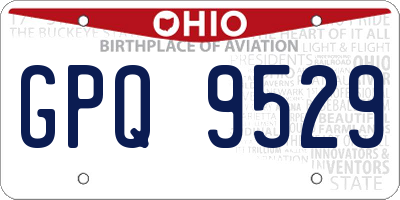 OH license plate GPQ9529