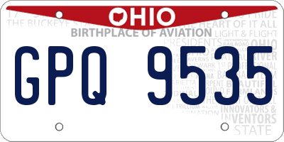 OH license plate GPQ9535