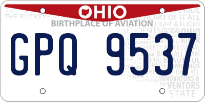 OH license plate GPQ9537