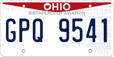 OH license plate GPQ9541