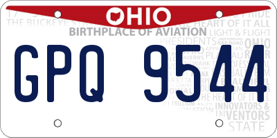 OH license plate GPQ9544