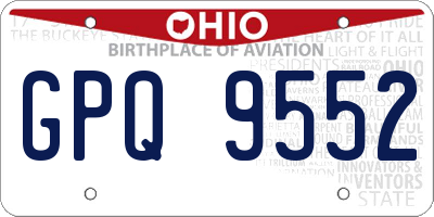 OH license plate GPQ9552